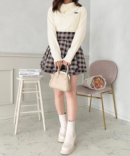 apres jour（アプレジュール）の「ロングスリーブフリルポロシャツ【ZOZOTOWN限定アイテム】（ポロシャツ・レディース・クリーム/グレー/ピンク・X-LARGE/フリー）」の20枚目の写真