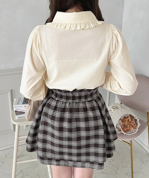 apres jour（アプレジュール）の「ロングスリーブフリルポロシャツ【ZOZOTOWN限定アイテム】（ポロシャツ・レディース・クリーム/グレー/ピンク・X-LARGE/フリー）」の17枚目の写真