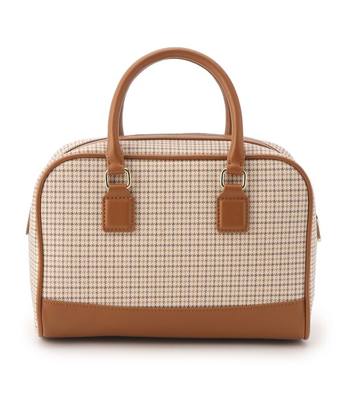 OPAQUE.CLIP（オペークドットクリップ）の「◆【2WAY】ミニ千鳥スクエアボストンバッグ（ショルダーバッグ・レディース・ブラック系1/キャメル/ベージュ系その他5・00）」の7枚目の写真