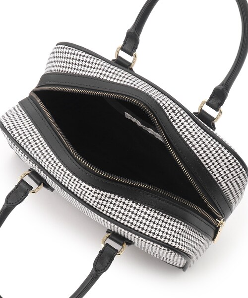 OPAQUE.CLIP（オペークドットクリップ）の「◆【2WAY】ミニ千鳥スクエアボストンバッグ（ショルダーバッグ・レディース・ブラック系1/キャメル/ベージュ系その他5・00）」の9枚目の写真