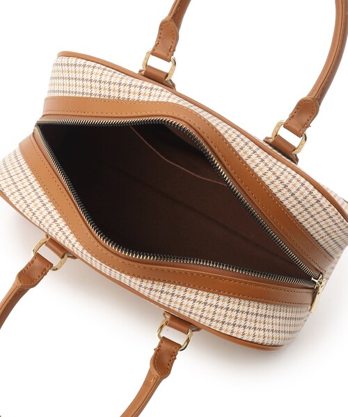 OPAQUE.CLIP（オペークドットクリップ）の「◆【2WAY】ミニ千鳥スクエアボストンバッグ（ショルダーバッグ・レディース・ブラック系1/キャメル/ベージュ系その他5・00）」の11枚目の写真