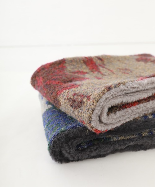 osharewalker（オシャレウォーカー）の「『ジャカードニットスヌード』（ネックウォーマー/スヌード・レディース・ブルー/レッド・FREE）」の6枚目の写真