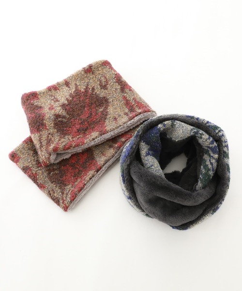 osharewalker（オシャレウォーカー）の「『ジャカードニットスヌード』（ネックウォーマー/スヌード・レディース・ブルー/レッド・FREE）」の7枚目の写真