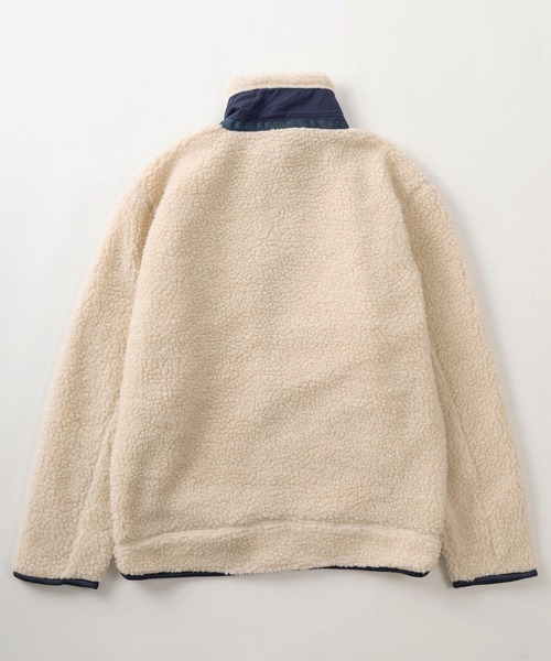 make a ray!(メイク ア レイ!)の「ナイロンポケット切り替えデザイン レトロX-Typeビッグシルエット スタンドジャケット/ボアジャケット(ブルゾン・メンズ・オフホワイト/ブラック/ライトベージュ・XL/M/L)」の4枚目の写真