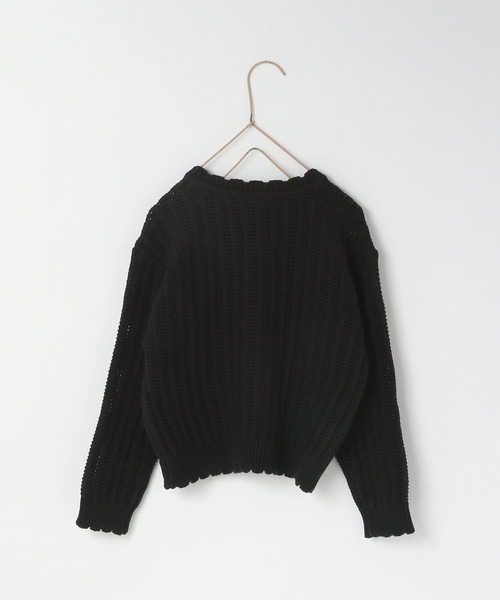 LOWRYS FARM（ローリーズファーム）の「リボンモチーフカーディガン　983904（カーディガン/ボレロ・キッズ・ピンク/ブラック/ホワイト・130cm/120cm/150cm/140cm/110cm）」の4枚目の写真