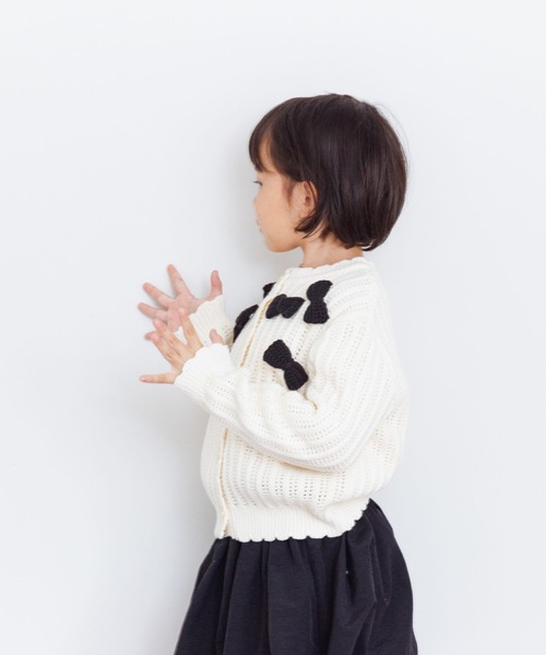 LOWRYS FARM（ローリーズファーム）の「リボンモチーフカーディガン　983904（カーディガン/ボレロ・キッズ・ピンク/ブラック/ホワイト・130cm/120cm/150cm/140cm/110cm）」の17枚目の写真