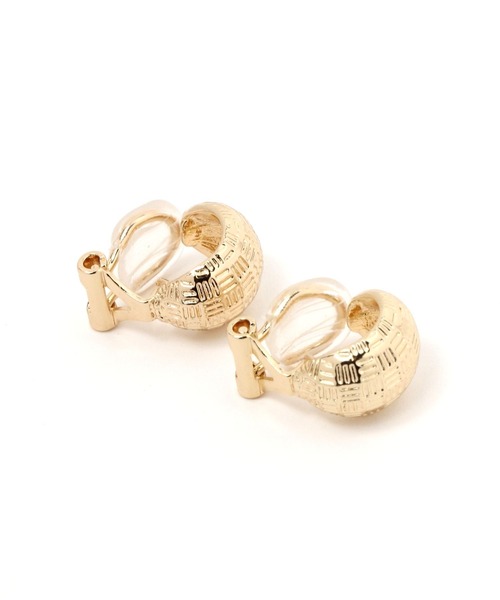 niko and...（ニコアンド）の「メタルテクスチャーイヤリング（イヤリング・レディース・グレー/イエロー・0）」の5枚目の写真