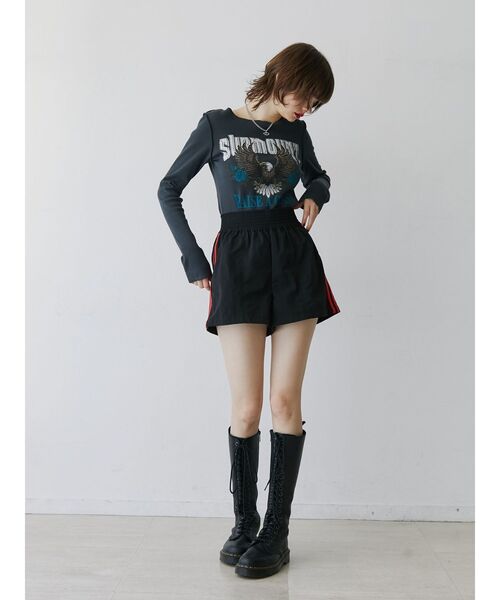 jouetie（ジュエティ）の「サイドラインキックパンツ（その他パンツ・レディース・グリーン/ブラック・MEDIUM）」の5枚目の写真