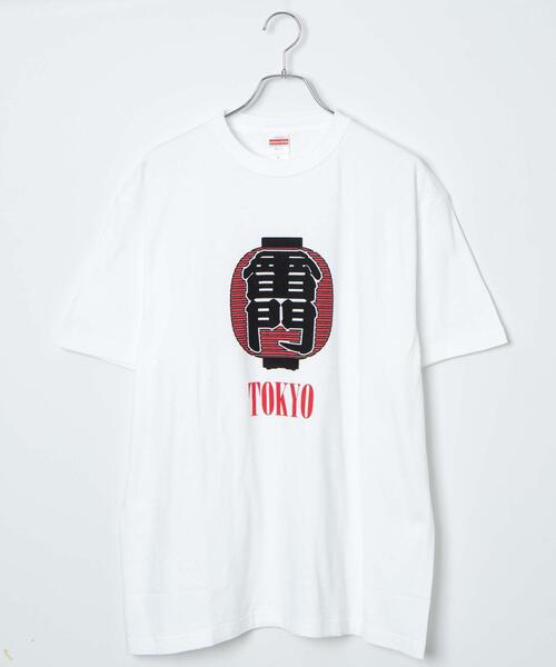 WEGO(ウィゴー)の「WEGO/雷門モチーフプリントT(Tシャツ/カットソー・メンズ・ブラック/ホワイト・LARGE/XX-LARGE/X-LARGE)」の1枚目の写真