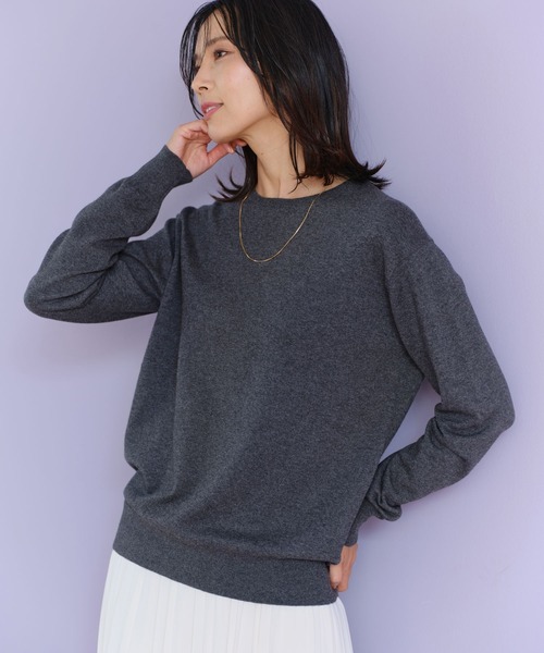 BARNYARDSTORM(バンヤードストーム)の「BARNYARDSTORM / ボートハイゲージニット【WEB限定カラー】(ニット/セーター・レディース・ピンク/ブルー/ライトグレー/チャコールグレー・0/1)」の1枚目の写真