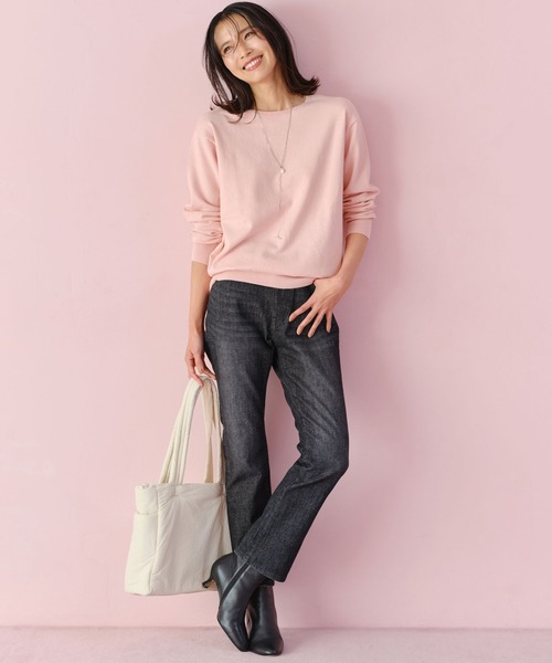 BARNYARDSTORM(バンヤードストーム)の「BARNYARDSTORM / ボートハイゲージニット【WEB限定カラー】(ニット/セーター・レディース・ピンク/ブルー/ライトグレー/チャコールグレー・0/1)」の21枚目の写真