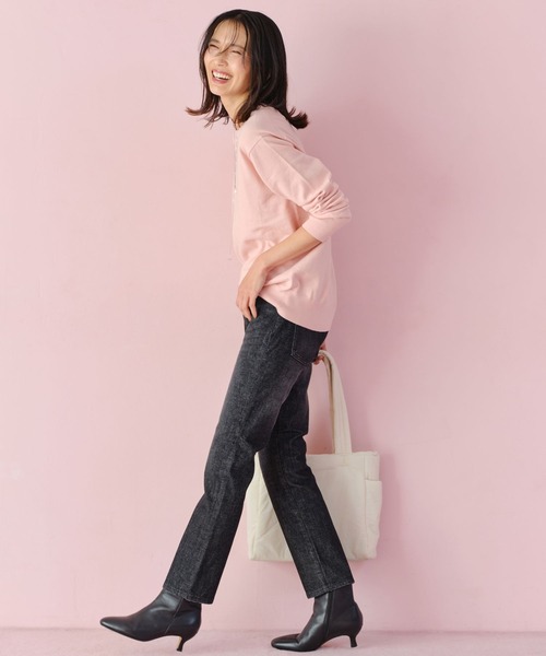 BARNYARDSTORM(バンヤードストーム)の「BARNYARDSTORM / ボートハイゲージニット【WEB限定カラー】(ニット/セーター・レディース・ピンク/ブルー/ライトグレー/チャコールグレー・0/1)」の18枚目の写真