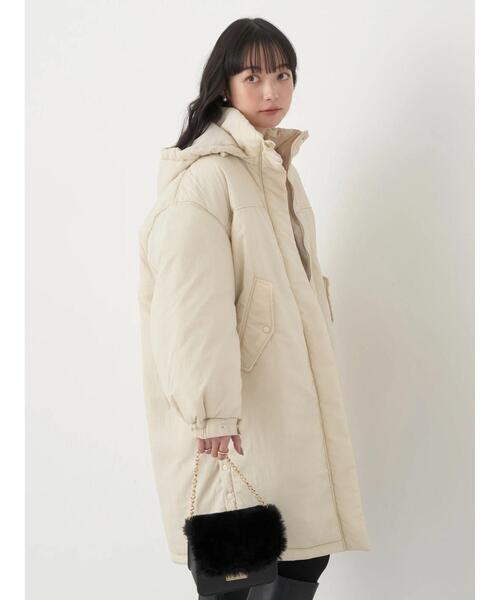 earth music&ecology(アースミュージックアンドエコロジー)の「2way中綿モッズコート(モッズコート・レディース・ブラック/ベージュ/その他8・M/L)」の20枚目の写真