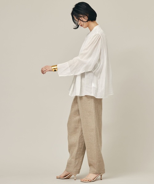 Curensology(カレンソロジー)の「Curensology(カレンソロジー)/<C.S.G>ラミーギャザーブラウス(シャツ/ブラウス・レディース・ホワイト/レッド/ブラック・FREE)」の7枚目の写真