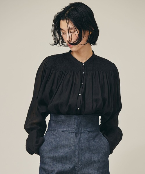 Curensology(カレンソロジー)の「Curensology(カレンソロジー)/<C.S.G>ラミーギャザーブラウス(シャツ/ブラウス・レディース・ホワイト/レッド/ブラック・FREE)」の10枚目の写真