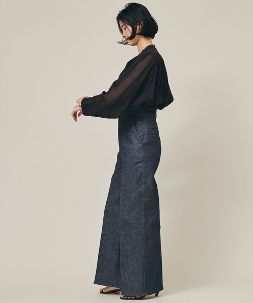 Curensology(カレンソロジー)の「Curensology(カレンソロジー)/<C.S.G>ラミーギャザーブラウス(シャツ/ブラウス・レディース・ホワイト/レッド/ブラック・FREE)」の13枚目の写真