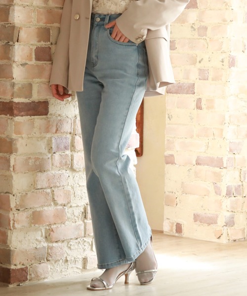 archives（アルシーヴ）の「タイトフレアデニム（デニムパンツ・レディース・グレー/ブルー/ブラック・MEDIUM/SMALL）」の4枚目の写真