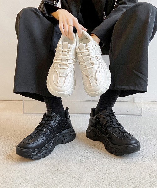 Miniministore（ミニミニストア）の「ダッドスニーカー レディース ボリューム（スニーカー・レディース・アイボリー/ブラック・24.5cm/24.0cm/23.5cm/23.0cm/22.5cm/22.0cm）」の14枚目の写真