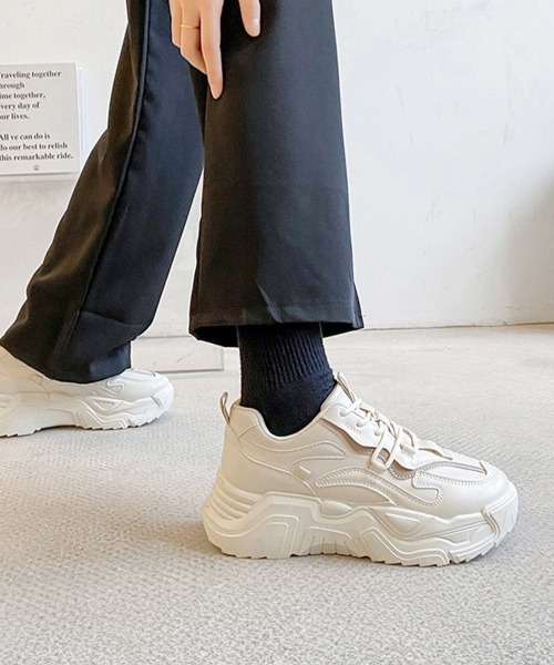 Miniministore（ミニミニストア）の「ダッドスニーカー レディース ボリューム（スニーカー・レディース・アイボリー/ブラック・24.5cm/24.0cm/23.5cm/23.0cm/22.5cm/22.0cm）」の13枚目の写真