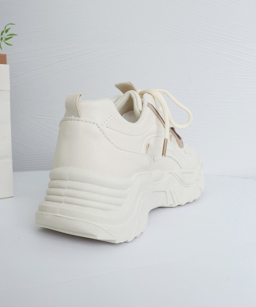 Miniministore（ミニミニストア）の「ダッドスニーカー レディース ボリューム（スニーカー・レディース・アイボリー/ブラック・24.5cm/24.0cm/23.5cm/23.0cm/22.5cm/22.0cm）」の16枚目の写真