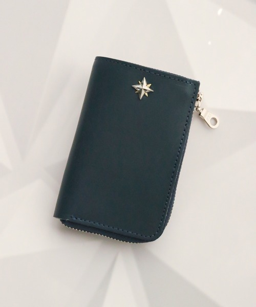 【セール】W Starスタッズ スマートレザーキーケース（キーケース/キーアクセサリー）｜An+u（アンユー）