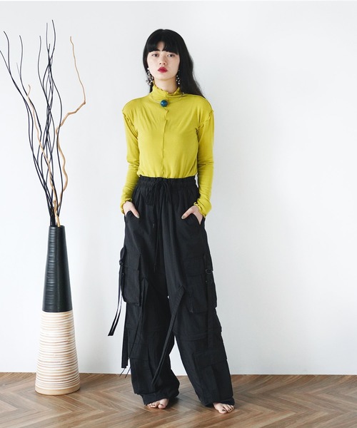 Aphlotus(アプロタス)の「ナイロンワッシャー テクノパンツ【セレクトアイテム】(カーゴパンツ・メンズ・ブラック/オフホワイト・LARGE/X-LARGE)」の6枚目の写真