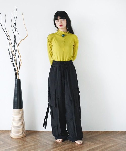 Aphlotus(アプロタス)の「ナイロンワッシャー テクノパンツ【セレクトアイテム】(カーゴパンツ・メンズ・ブラック/オフホワイト・LARGE/X-LARGE)」の8枚目の写真