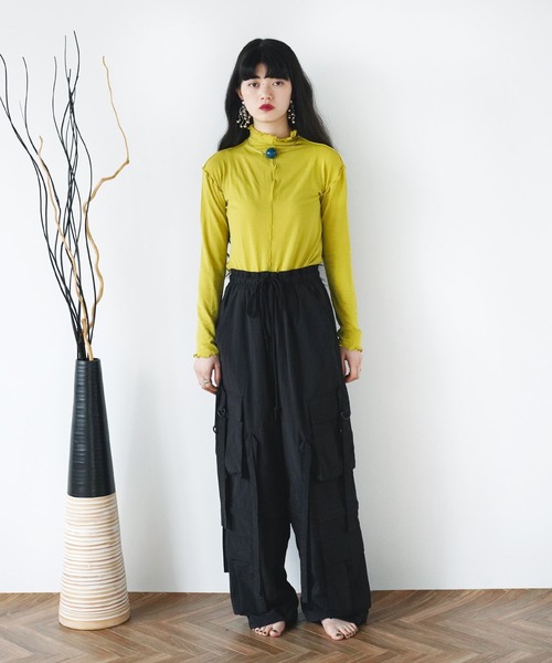 Aphlotus(アプロタス)の「ナイロンワッシャー テクノパンツ【セレクトアイテム】(カーゴパンツ・メンズ・ブラック/オフホワイト・LARGE/X-LARGE)」の9枚目の写真