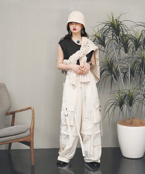Aphlotus(アプロタス)の「ナイロンワッシャー テクノパンツ【セレクトアイテム】(カーゴパンツ・メンズ・ブラック/オフホワイト・LARGE/X-LARGE)」の17枚目の写真