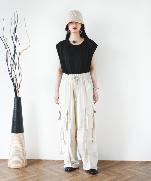 Aphlotus(アプロタス)の「ナイロンワッシャー テクノパンツ【セレクトアイテム】(カーゴパンツ・メンズ・ブラック/オフホワイト・LARGE/X-LARGE)」の19枚目の写真