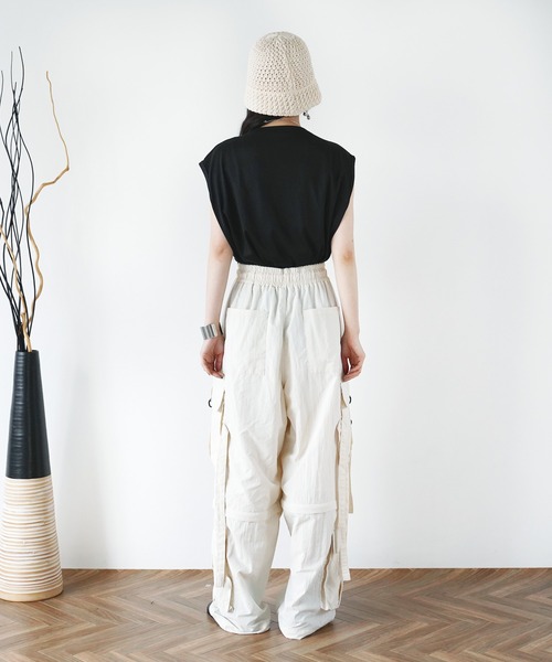 Aphlotus(アプロタス)の「ナイロンワッシャー テクノパンツ【セレクトアイテム】(カーゴパンツ・メンズ・ブラック/オフホワイト・LARGE/X-LARGE)」の22枚目の写真