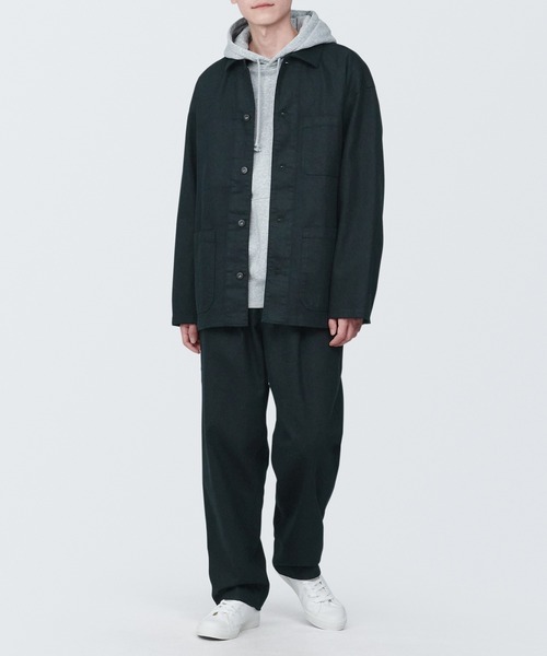 無印良品（ムジルシリョウヒン）の「紳士　木の実から作ったカポック混ワークパンツ（その他パンツ・メンズ・キナリ/ブラック/ダークグリーン/イエロー系2・M/S/XL/XS）」の13枚目の写真