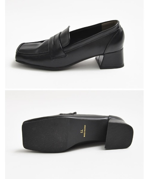 Re:EDIT（リエディ）の「[2024SS COLLECTION][大きいサイズ有]スクエアトゥヒールローファー（ローファー・レディース・シルバー/ブラック/アイボリー・MEDIUM/XX-LARGE/LARGE/X-LARGE/SMALL）」の13枚目の写真