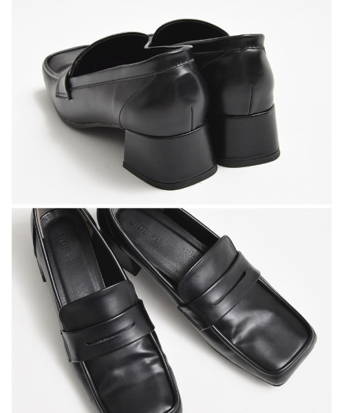 Re:EDIT（リエディ）の「[2024SS COLLECTION][大きいサイズ有]スクエアトゥヒールローファー（ローファー・レディース・シルバー/ブラック/アイボリー・MEDIUM/XX-LARGE/LARGE/X-LARGE/SMALL）」の14枚目の写真