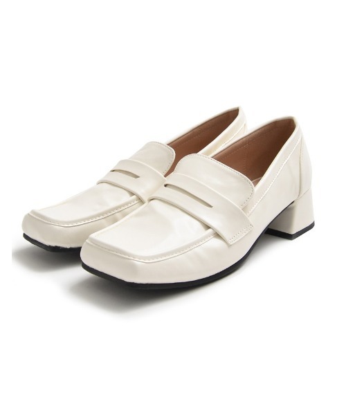 Re:EDIT（リエディ）の「[2024SS COLLECTION][大きいサイズ有]スクエアトゥヒールローファー（ローファー・レディース・シルバー/ブラック/アイボリー・MEDIUM/XX-LARGE/LARGE/X-LARGE/SMALL）」の16枚目の写真