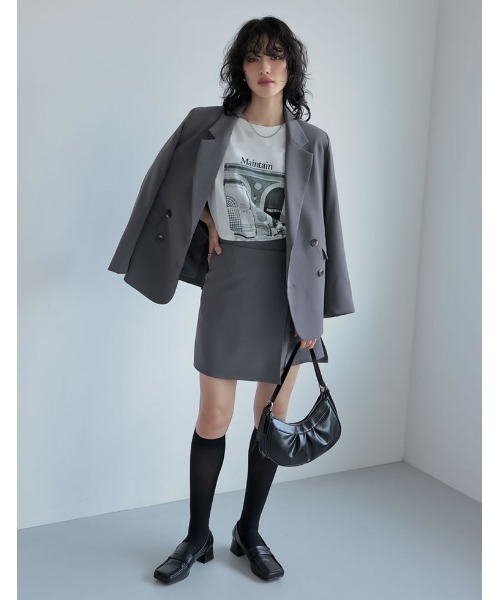 Re:EDIT（リエディ）の「[2024SS COLLECTION][大きいサイズ有]スクエアトゥヒールローファー（ローファー・レディース・シルバー/ブラック/アイボリー・MEDIUM/XX-LARGE/LARGE/X-LARGE/SMALL）」の6枚目の写真