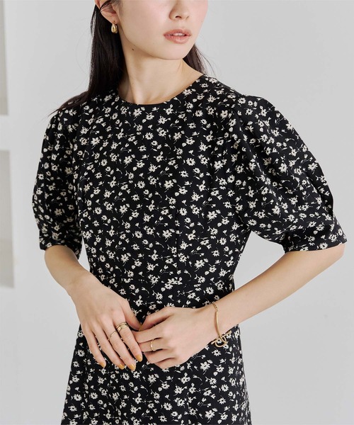 titivate（ティティベイト）の「クルーネックフレアワンピース（ワンピース・レディース・ブラック系その他/ブラック系その他2・M/PS(XS－S)/L/TM）」の6枚目の写真