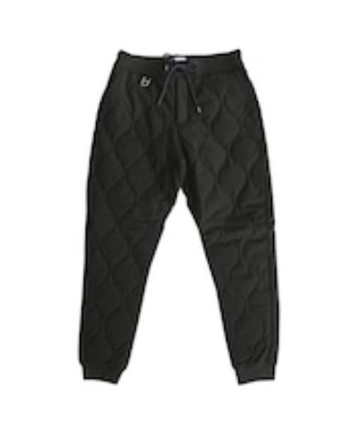 LiSS(リス)の「【LiSS】【定番】ストレッチナイロン キルティングリブパンツ(その他パンツ・メンズ・ブラック・1/2)」の2枚目の写真
