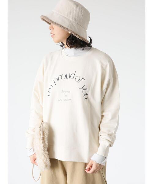 Lugnoncure（ルノンキュール）の「プリント裏毛スウェット（Tシャツ/カットソー・レディース・パープル/オフホワイト/ブラック・F）」の2枚目の写真