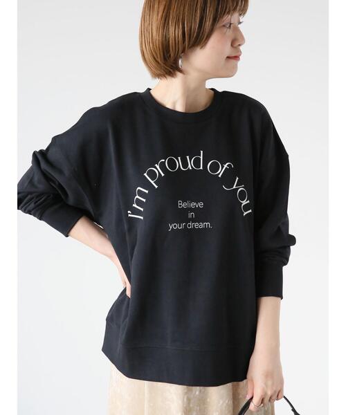 Lugnoncure（ルノンキュール）の「プリント裏毛スウェット（Tシャツ/カットソー・レディース・パープル/オフホワイト/ブラック・F）」の3枚目の写真