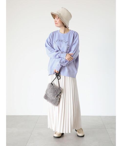 Lugnoncure（ルノンキュール）の「プリント裏毛スウェット（Tシャツ/カットソー・レディース・パープル/オフホワイト/ブラック・F）」の15枚目の写真