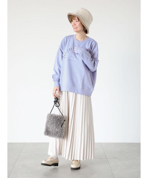 Lugnoncure（ルノンキュール）の「プリント裏毛スウェット（Tシャツ/カットソー・レディース・パープル/オフホワイト/ブラック・F）」の10枚目の写真