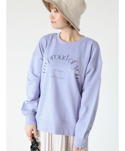 Lugnoncure（ルノンキュール）の「プリント裏毛スウェット（Tシャツ/カットソー・レディース・パープル/オフホワイト/ブラック・F）」の11枚目の写真