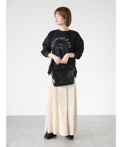 Lugnoncure（ルノンキュール）の「プリント裏毛スウェット（Tシャツ/カットソー・レディース・パープル/オフホワイト/ブラック・F）」の5枚目の写真