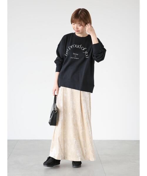 Lugnoncure（ルノンキュール）の「プリント裏毛スウェット（Tシャツ/カットソー・レディース・パープル/オフホワイト/ブラック・F）」の13枚目の写真