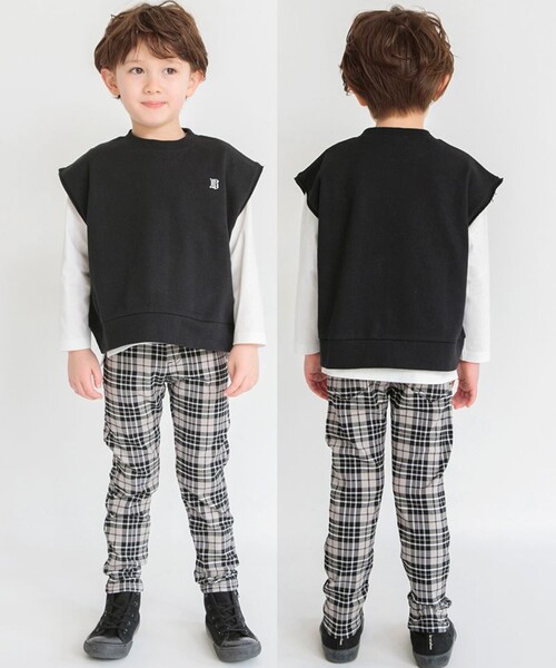 BRANSHES（ブランシェス）の「ミニ裏毛デイリーベスト（ベスト・キッズ・アイボリー/ブラック/ロイヤルブルー・S/M/L/XL）」の16枚目の写真