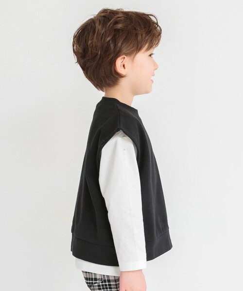 BRANSHES（ブランシェス）の「ミニ裏毛デイリーベスト（ベスト・キッズ・アイボリー/ブラック/ロイヤルブルー・S/M/L/XL）」の18枚目の写真
