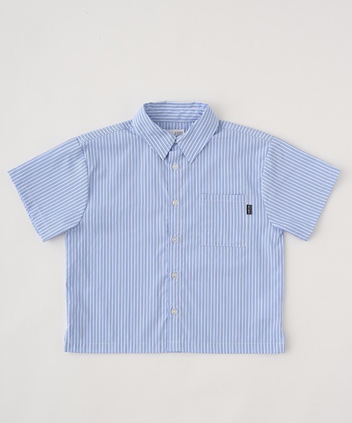 b・ROOM(ビールーム)の「ビッグシルエットアソート半袖シャツ(シャツ/ブラウス・キッズ・ターコイズブルー/サックスブルー/ライトブルー/ブラック/モスグリーン/ベージュ/マスタード/ネイビー/ラベンダー/チャコール・100cm/110cm/120cm/130cm/140cm/150cm)」の11枚目の写真