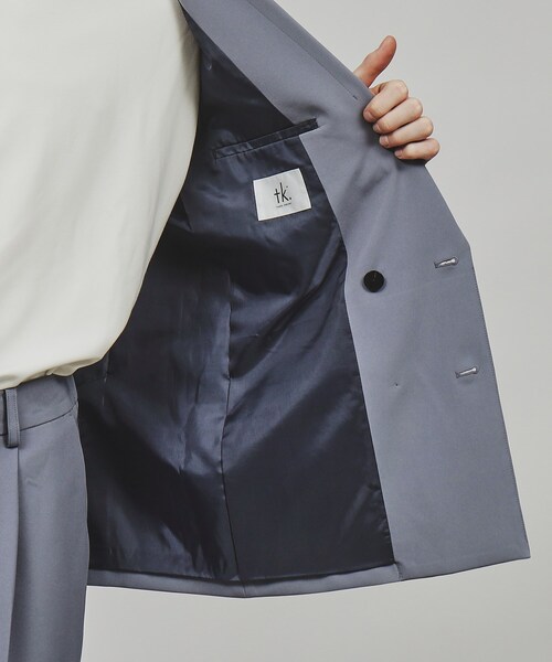 tk.TAKEO KIKUCHI（ティーケータケオキクチ）の「◆Stadt cloth ダブルジャケット（セットアップ対応）（テーラードジャケット・メンズ・ダークグレー/ブラック/ダークブラウン・01/02/03）」の20枚目の写真