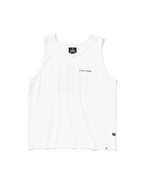 MAGIC NUMBER（マジック ナンバー）の「【MAGIC NUMBER】STOCK LOGO US COTTON TANK（タンクトップ・メンズ・ホワイト/ブラック・MEDIUM/LARGE/X-LARGE）」の8枚目の写真
